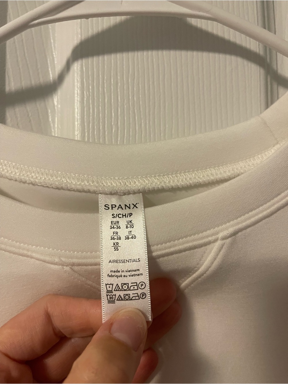 SPANX Air Essential White Crewneck Sweatshirt - Picture 2 of 6